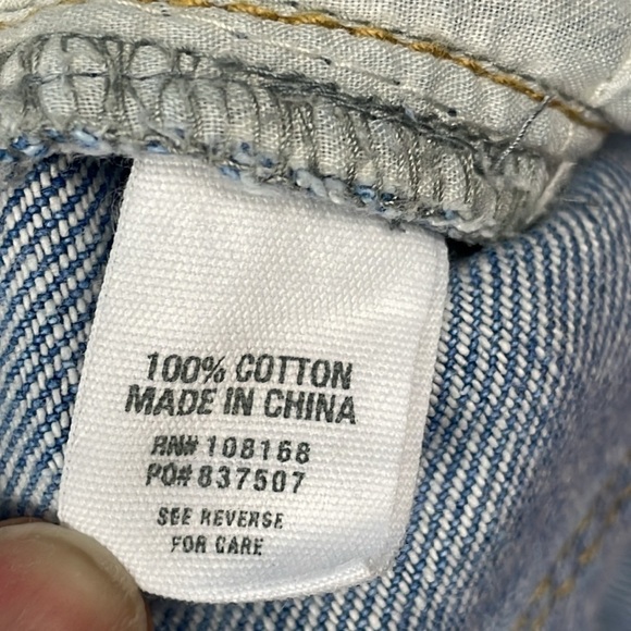 RSQ Boyfriend Jeans Tillys Loose Distressed Light Wash Blue Button Fly Sz 30 - Picture 11 of 12